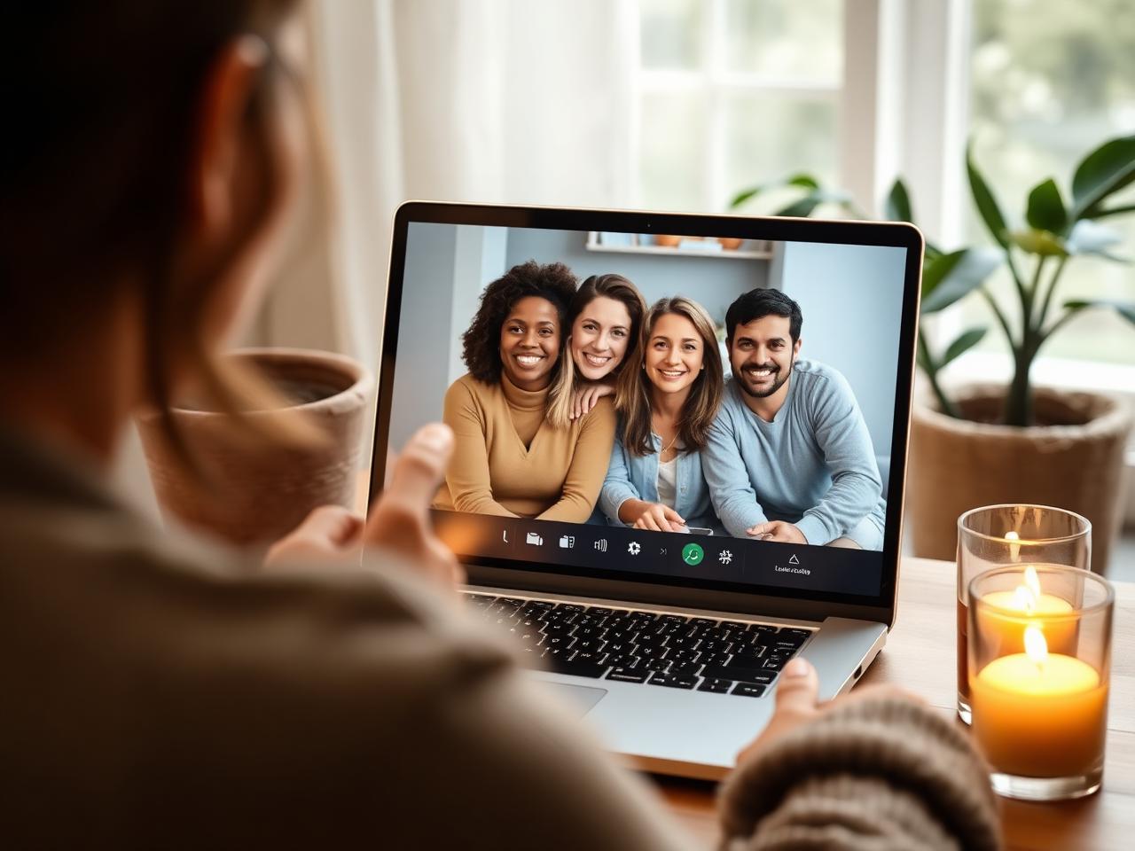 Rene führt einen Zoom-Live-Call mit der Community